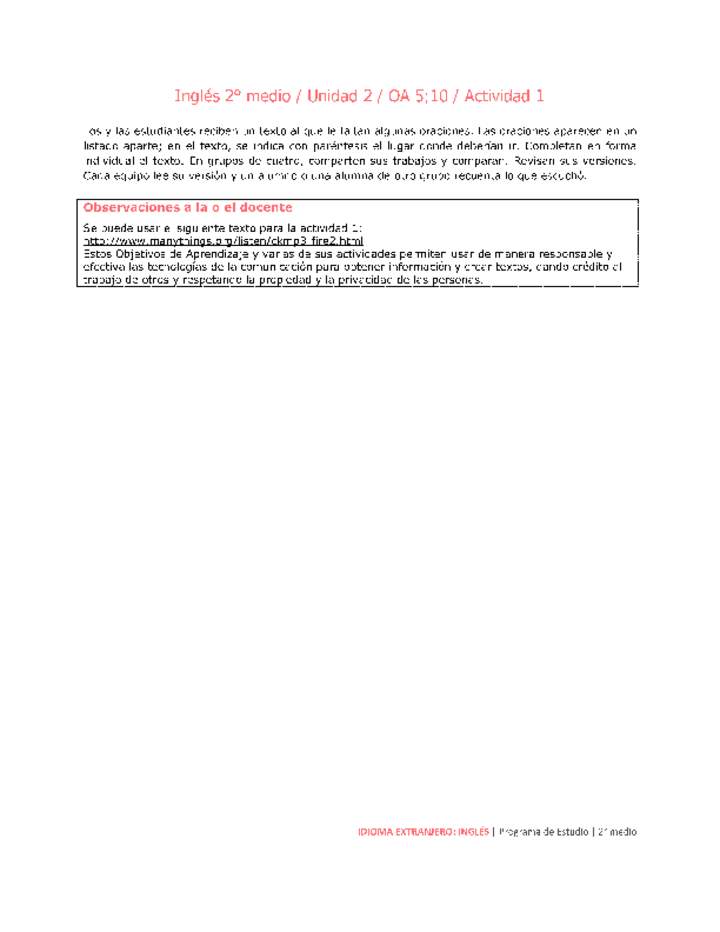 Inglés 2 medio-Unidad 2-OA5;10-Actividad 1 Imagen portada