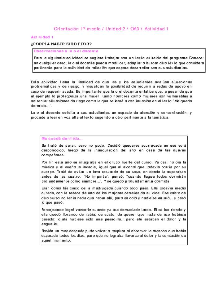 Orientación 1 medio-Unidad 2-OA3-Actividad 1 Imagen portada