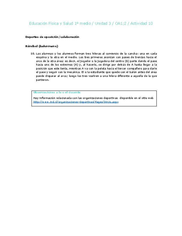 Educación Física 1 medio-Unidad 3-OA1;2-Actividad 10 Imagen portada