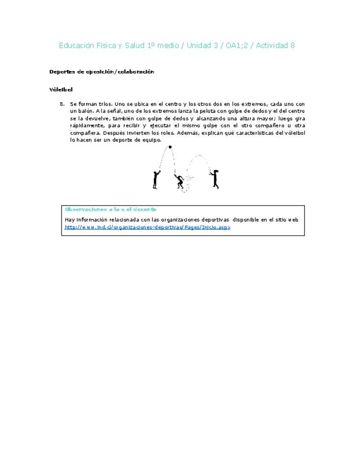Educación Física 1 medio-Unidad 3-OA1;2-Actividad 8 Imagen portada