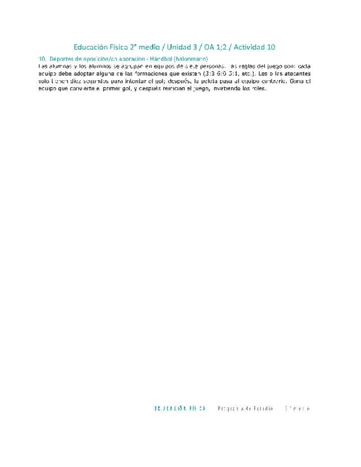 Educación Física 2 medio-Unidad 3-OA1;2-Actividad 10 Imagen portada