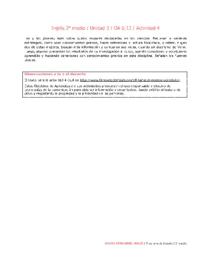 Inglés 2 medio-Unidad 3-OA6;12-Actividad 4 Imagen portada