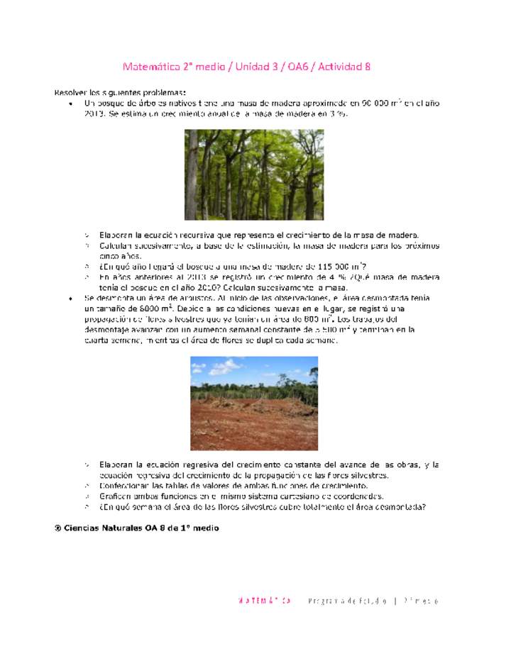 Matemática 2 medio-Unidad 3-OA6-Actividad 8 Imagen portada