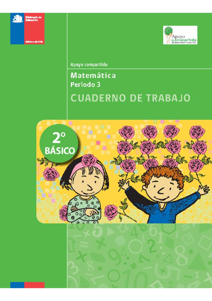 Plan de apoyo compartido: Matemática 2° básico, Unidad 3 Imagen portada