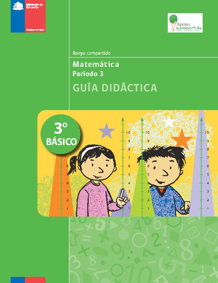 Plan de apoyo compartido: Matemática 3° básico, Unidad 3. Imagen portada