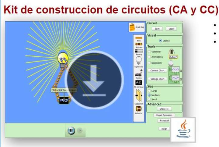 Kit de construccion de circuitos (CA y CC), Laboratorio Virtual Imagen portada