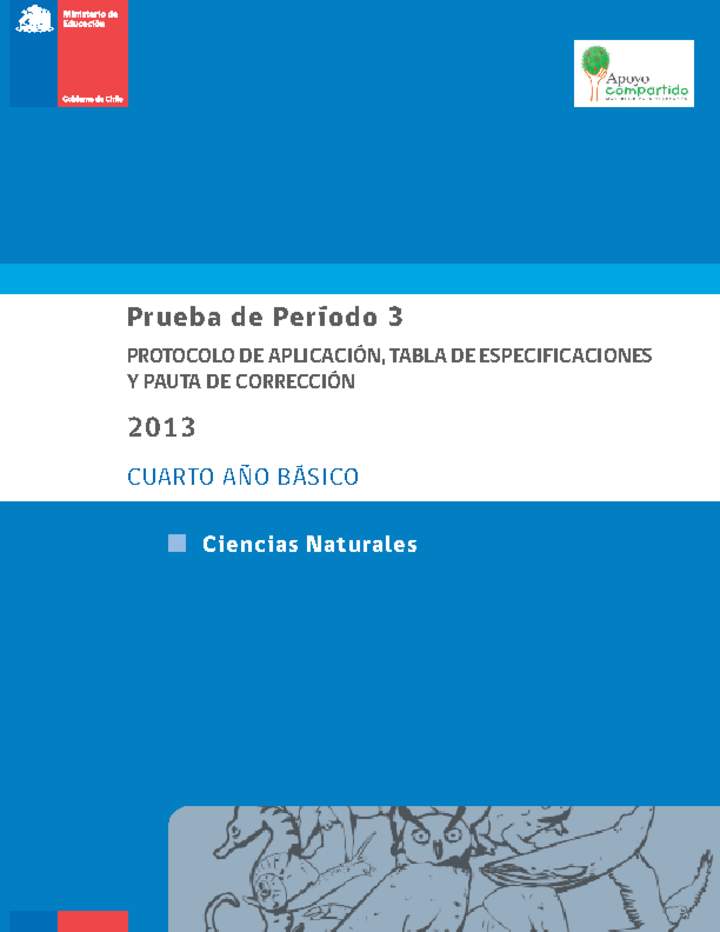 Plan de apoyo compartido: Ciencias Naturales 4° básico, Unidad 3 Imagen portada