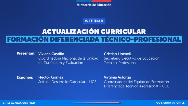 Presentación Propuesta de Actualización Curricular: Formación Diferenciada Técnica-Profesional
