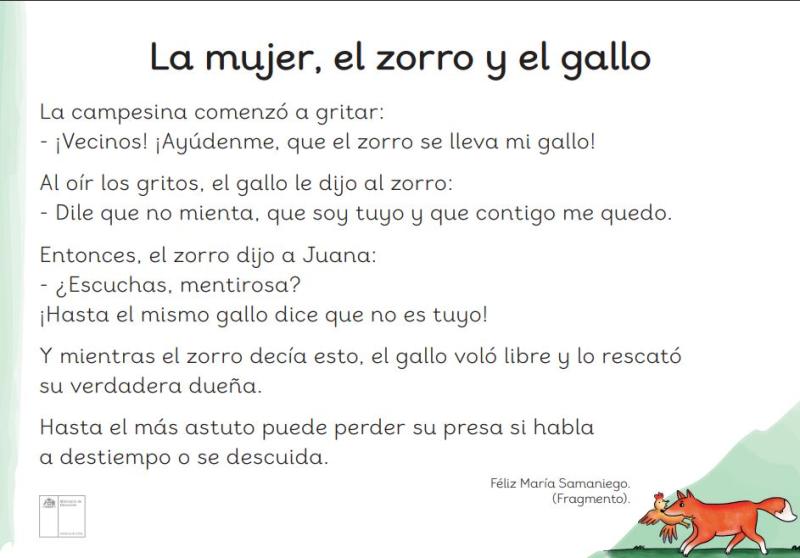 La mujer, el zorro y el gallo
