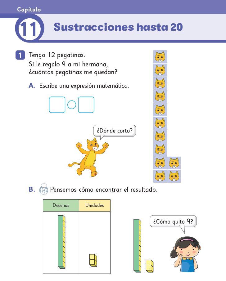 Sustracciones hasta 20