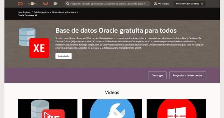 Oracle Database XE Imagen portada