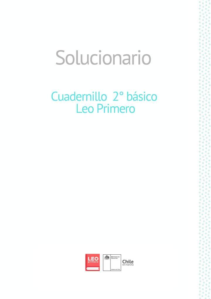 Solucionario Lenguaje y comunicación 2° básico Unidad 1 Semana 6 Imagen portada
