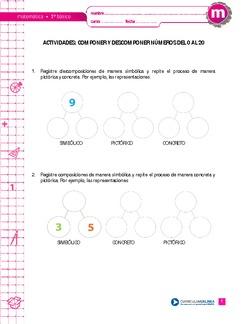 Componer y descomponer números del 0 al 20 Imagen portada