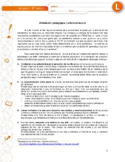 La hora de lectura Imagen portada