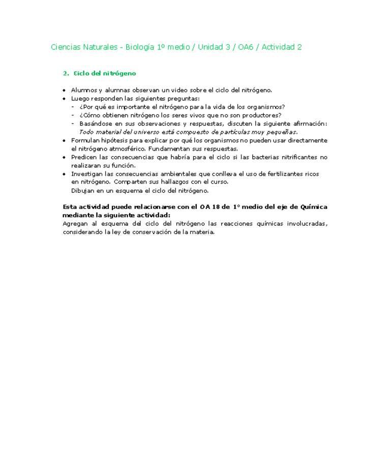 Ciencias Naturales 1 medio-Unidad 3-OA6-Actividad 2 Imagen portada