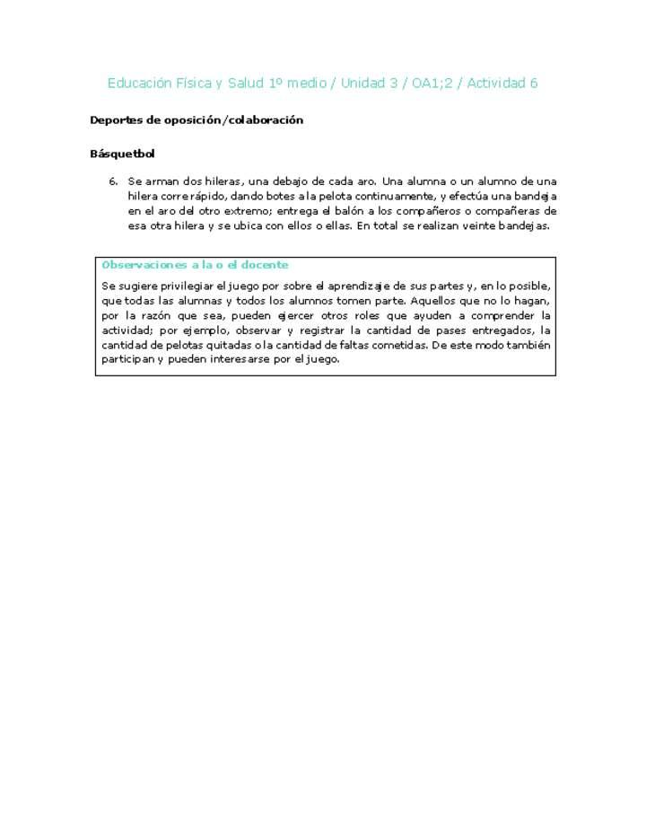 Educación Física 1 medio-Unidad 3-OA1;2-Actividad 6 Imagen portada