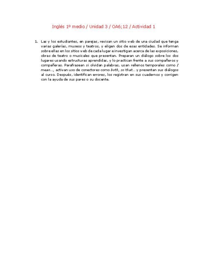 Inglés 1 medio-Unidad 3-OA6;12-Actividad 1 Imagen portada