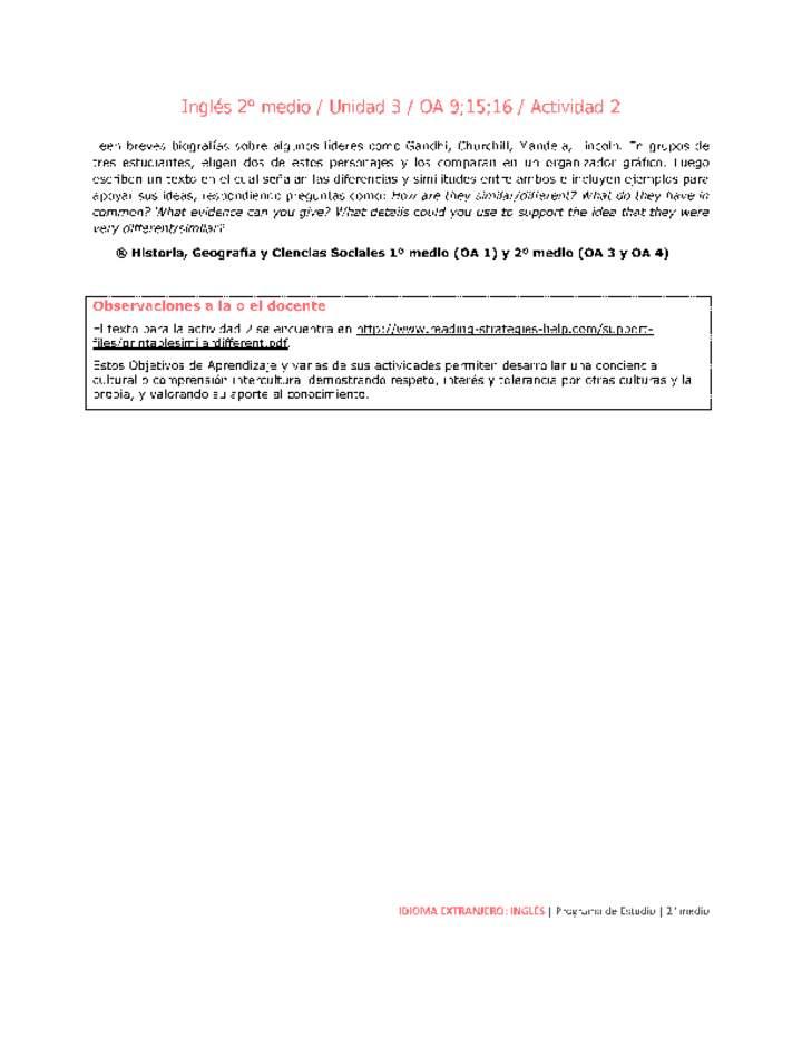Inglés 2 medio-Unidad 3-OA9;15;16-Actividad 2 Imagen portada