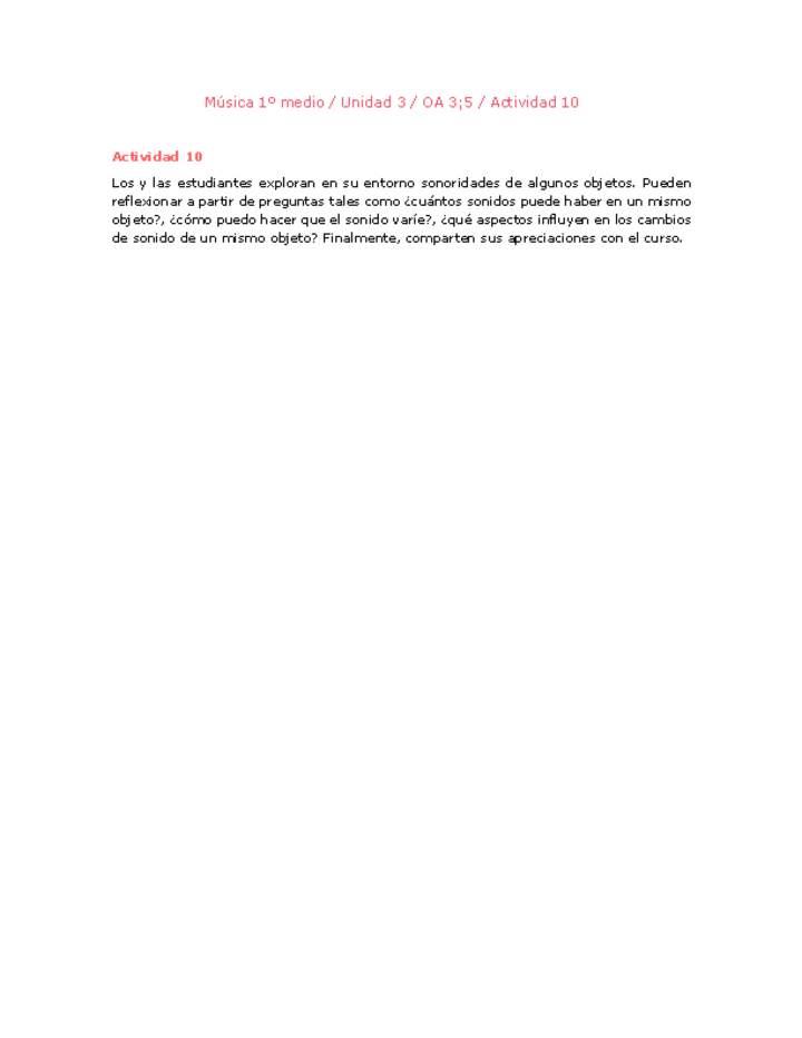 Artes Musicales 1 medio-Unidad 3-OA3;5-Actividad 10 Imagen portada