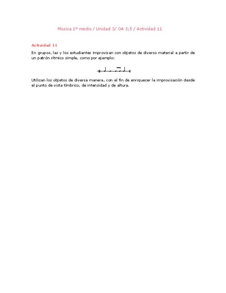 Artes Musicales 1 medio-Unidad 3-OA3;5-Actividad 11 Imagen portada