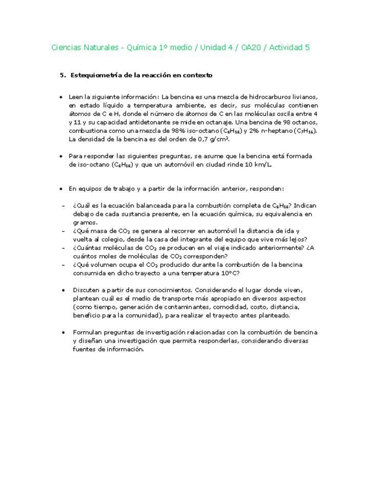 Ciencias Naturales 1 medio-Unidad 4-OA20-Actividad 5 Imagen portada
