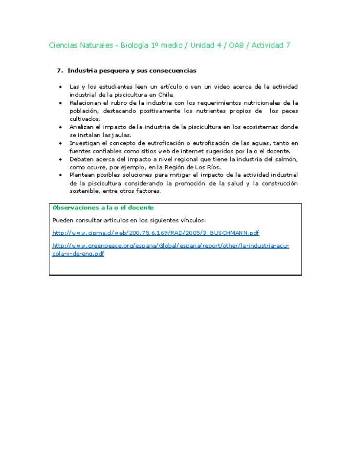 Ciencias Naturales 1 medio-Unidad 4-OA8-Actividad 7 Imagen portada