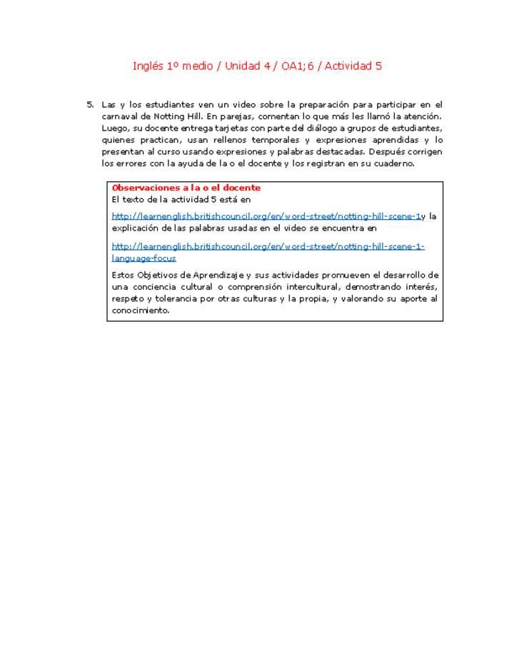 Inglés 1 medio-Unidad 4-OA1;6-Actividad 5 Imagen portada