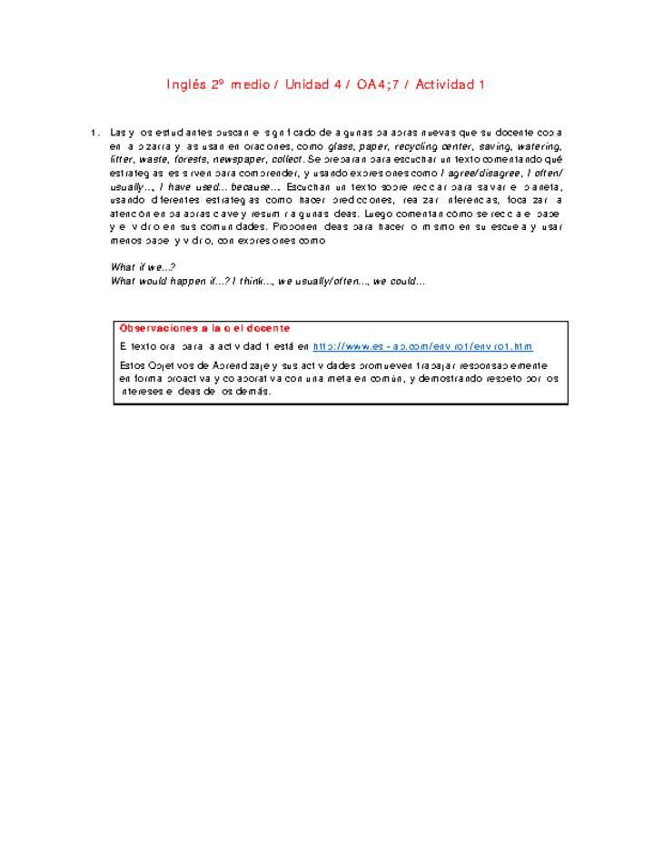 Inglés 2 medio-Unidad 4-OA4;7-Actividad 1 Imagen portada
